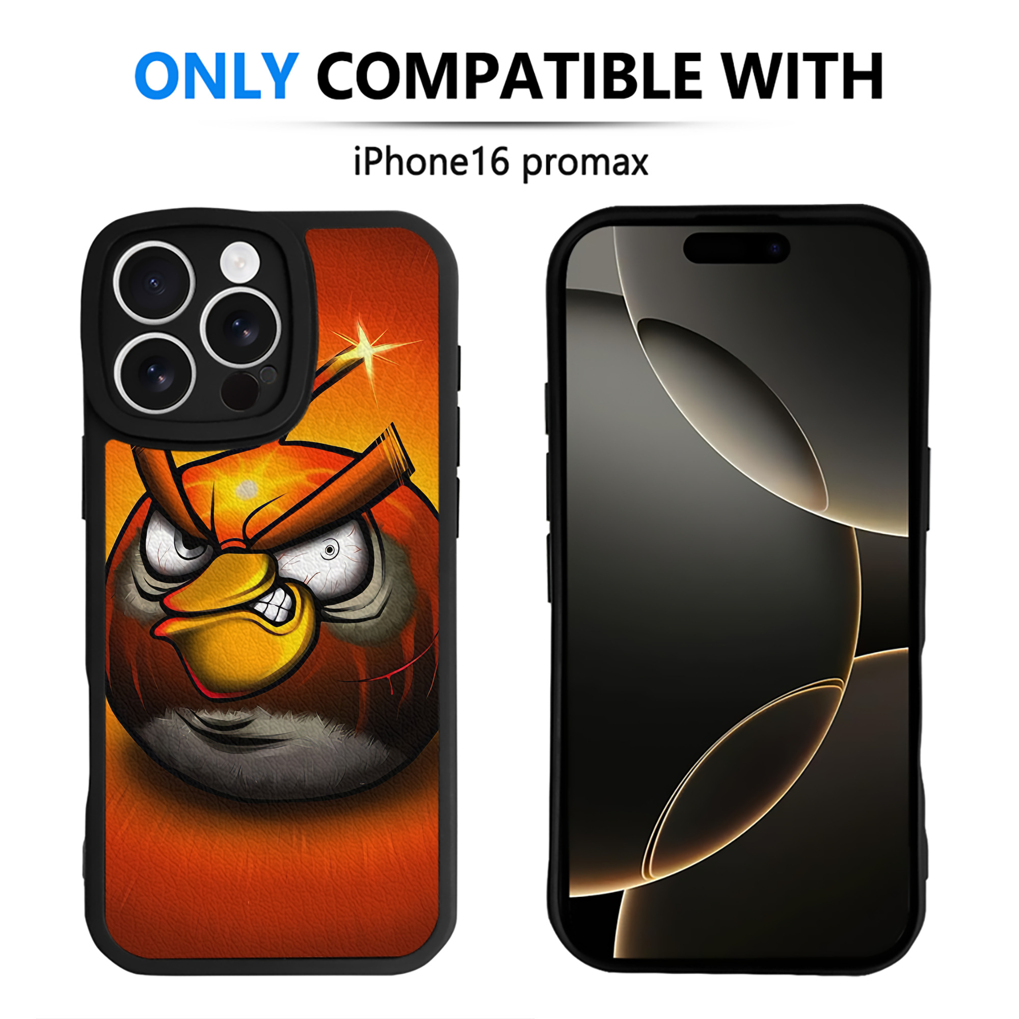 （画像用） Angry Birds アングリーバード 【iPhone 16シリーズ対応】シリコンスマホケース（レザー調） 材質：シリコン